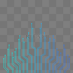 蓝色电路图片_科技电路芯片线条