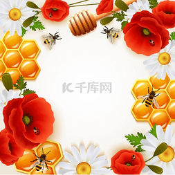 美味的蜂蜜图片_蜂蜜色的背景。