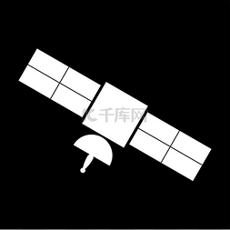 全球卫星定位图片_卫星白色图标 .. 卫星是白色图标