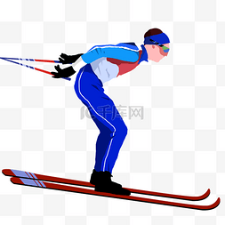 冬奥会奥运会比赛项目人物滑雪