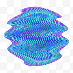 彩色圆形球体图片_圆形蓝紫色渐变色音浪波