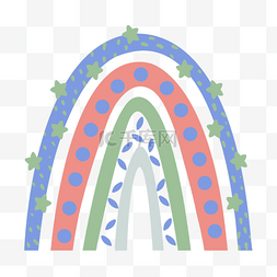 可爱紫色波点彩虹