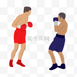 多样性图标图片_拳击男人比赛卡通竞争