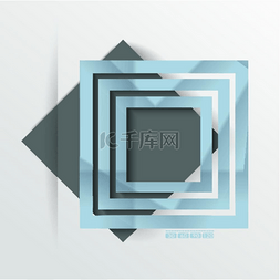 蓝色企业封面图片_矢量设计-蓝色和黑色菱形背景。