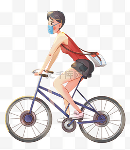 女孩自行车图片_春季春天郊游春游踏青女孩骑单车