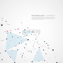 白色网科技图片_抽象数字多网格背景设计。
