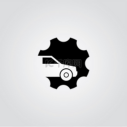 圆形的主题图片_设置服务标志艺术主题设置服务徽