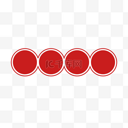 psd角标图片_简约红色中式标题栏标题框