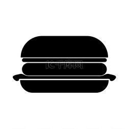 汉堡黑色图标