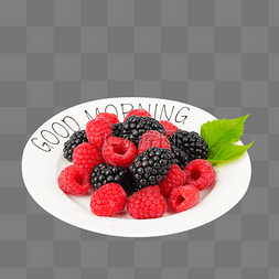 水果树莓图片_新鲜水果树莓桑葚果盘