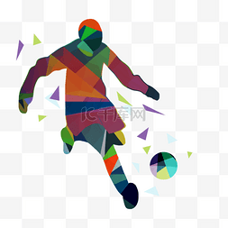 彩色几何足球图片_奥林匹克几何运动项目足球