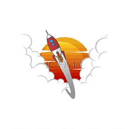颜色探索图片_航天飞机火箭标志颜色标志标识矢