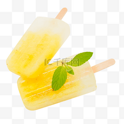 冰凉素材图片_夏日冰凉菠萝冰棍