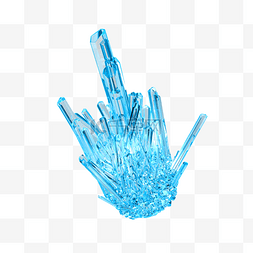 3D立体蓝色水晶