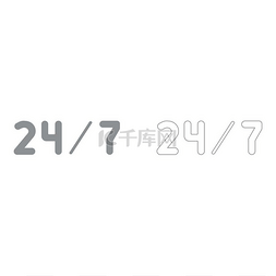 电话服务图片_24/7 service grey set icon .. 24/7 servicegre