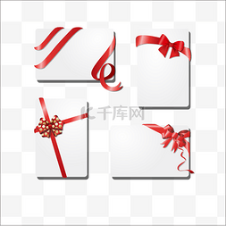 圣诞结丝带图片_圣诞蝴蝶结礼品盒标签卡片