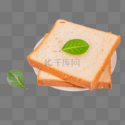 一片面包图片_一盘香甜吐司早餐面包
