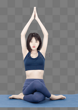 健身馆广告图片_女性瑜伽动作展示