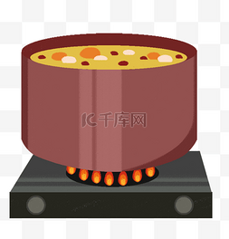 煤气灶煮饭