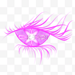 科技眼球png图片_眼睛紫色光效抽象瞳孔