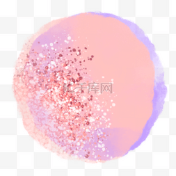 圆圈抽象图片_粉色色块重叠韩国金箔圆形笔刷