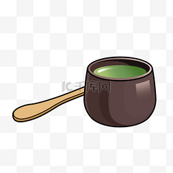饮广告图片_茶饮杯子茶水棕色图片绘画