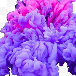 墨水七彩抽象摄影图紫色
