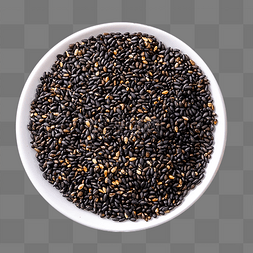 瓷碗里的黑芝麻糊图片_黑芝麻农作物粮食食材