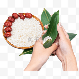节日材材图片_端午节包粽子食材