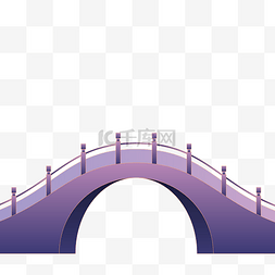 紫色炫光倒计时图片_情人节紫色桥拱桥