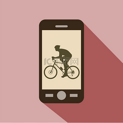 人剪影骑自行车图片_在手机上看体育运动