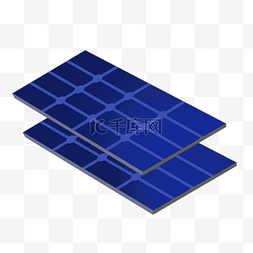 两块长方形太阳能板剪贴画
