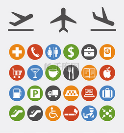关西机场图片_图标和指针在机场中进行导航