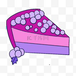蓝紫色系生日组合三角糖果蛋糕