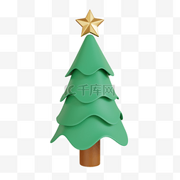 3DC4D立体星星圣诞树