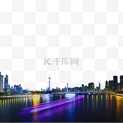 游船素材图片_广州珠江游船光轨夜景