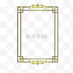 中式金色装饰边框