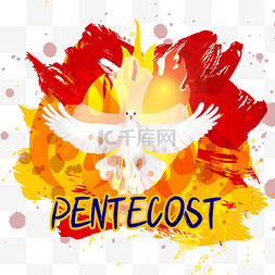 pentecost问候手绘风格