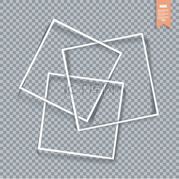 纸角、框架和边缘的集合，矢量图
