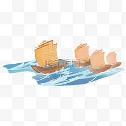 木船河上图片_郑和下西洋木船