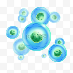 卡通分子图片_圆形膜细胞动物细胞卡通蓝色球体