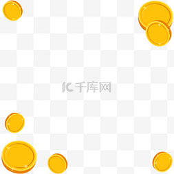 飞着的金币图片_3d金钱叠加光效边框