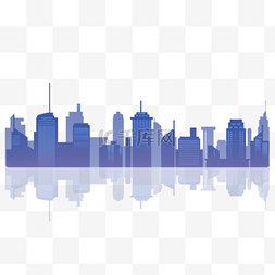 建筑城市渐变图片_城市渐变高楼大厦天际线剪影