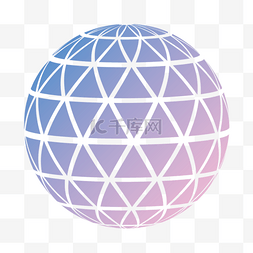 几何排列图片_三角形排列半调色球体