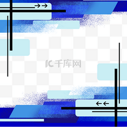 2021商务图片_边框体育抽象渐变蓝色涂鸦线条