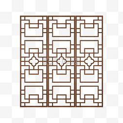 镂空窗格花纹图片_中式古典雕花窗格屏风窗户