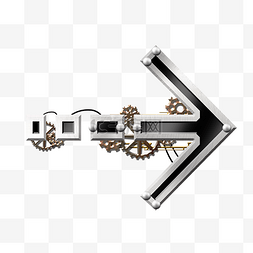金属质感齿轮图片_工业机械齿轮箭头