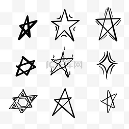 儿童涂鸦五角星