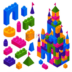 黄色几何教育图片_儿童玩具制造商用彩色积木和塑料