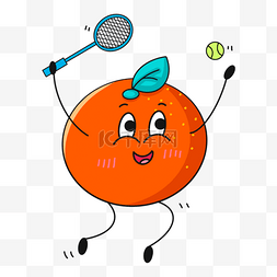 运动图片_橙色橘子网球运动